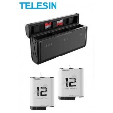Зарядное устройство + два аккумулятора Telesin Stamina для GoPro Hero 12/Hero 11/Hero 10/Hero 9
