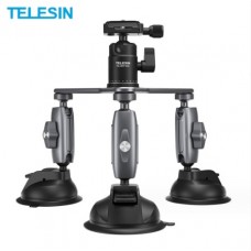 Тройная присоска Telesin с шаровой головкой для экшн-камер/DSLR камер