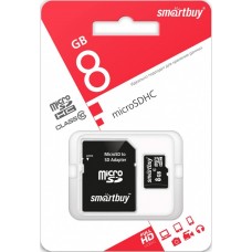 Карта памяти MicroSD 8GB Smartbuy