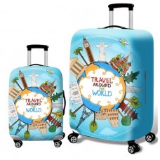 Чехол для чемодана размер M (22"-25") Travel Around The World