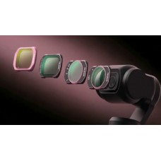 Набор фильтров Telesin CPL+VND2-32+Black Diffusion 1/4+ CoolRose для DJI Osmo Pocket 4/3