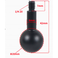 Переходник с шаровой головки 20 mm на 1/4