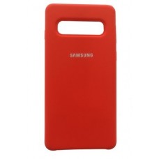 Чехол накладка Samsung Silicone Cover для Samsung Galaxy S10 Red
