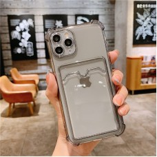 Силиконовый чехол с визитницей для Apple iPhone 13 Pro Gray