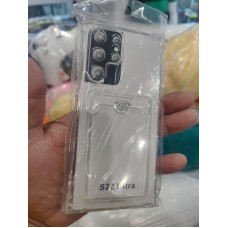 Силиконовый чехол с визитницей для Samsung Galaxy S22 Ultra