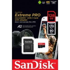 Карта памяти MicroSD SanDisk 128GB Extreme Pro UHS-I U3 V30 A2 200MB/s