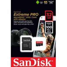 Карта памяти MicroSD SanDisk 32Gb Extreme Pro V30 UHS-I U3 A1 100MB/s