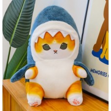 Мягкая игрушка Рыжий кот в акуле 33 см