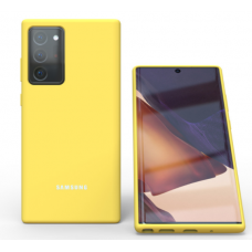 Чехол накладка Samsung Silicone Cover для Samsung Galaxу Note 20 Yellow