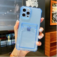 Силиконовый чехол с визитницей для Apple iPhone 11 Pro Blue