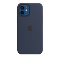 Чехол накладка Silicone Cover для Apple iPhone 12/12 Pro Linen Blue