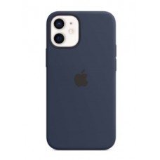 Чехол накладка Silicone Cover для Apple iPhone 12 Mini Linen Blue