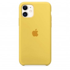 Чехол накладка Silicone Cover для Apple iPhone 11 Yellow