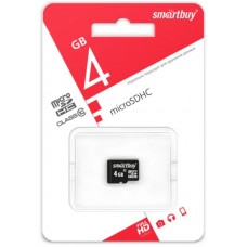 Карта памяти MicroSD 4GB Smartbuy