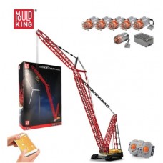 Конструктор MOULD KING 17015 гусеничный подъемный кран на пульте управления