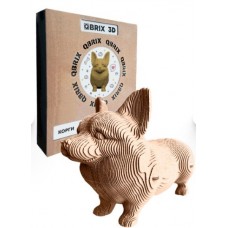 QBRIX Картонный 3D конструктор Корги
