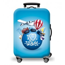 Чехол для чемодана размер M (22"-24") I love to travel