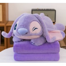 Мягкая игрушка Стич фиолетовый + плед 1.6*1
