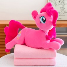 Мягкая игрушка Единорог розовый + плед 1.6*1
