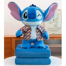Мягкая игрушка Стич в рубашке + плед 1.6*1