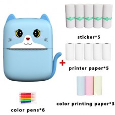 Портативный мини принтер Bluetooth Cat (черно-белая печать)