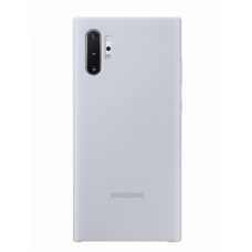 Чехол накладка Samsung Silicone Cover для Samsung Galaxу Note 10 Plus Silver