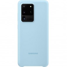 Чехол накладка Samsung Silicone Cover для Samsung Galaxy S20 Ultra Liight Blue