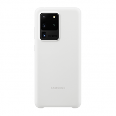 Чехол накладка Samsung Silicone Cover для Samsung Galaxy S20 Ultra White