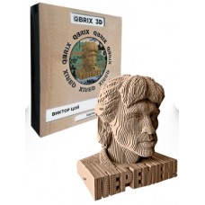 QBRIX Картонный 3D конструктор Виктор Цой